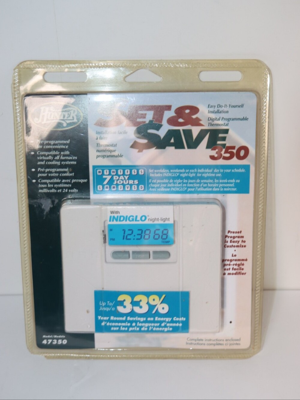 Hunter Set & Save Digital Programmabke Thermostat Model-47350